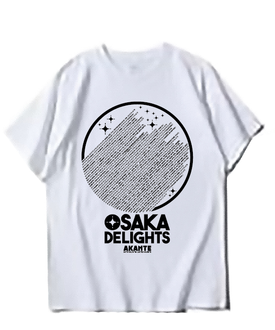 OSAKA DELIGHTS Tシャツ ホワイトxブラック（240）