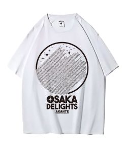 OSAKA DELIGHTS Tシャツ ホワイトxブラック