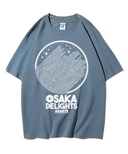 OSAKA DELIGHTS Tシャツ ピーコック・ブルーxホワイト