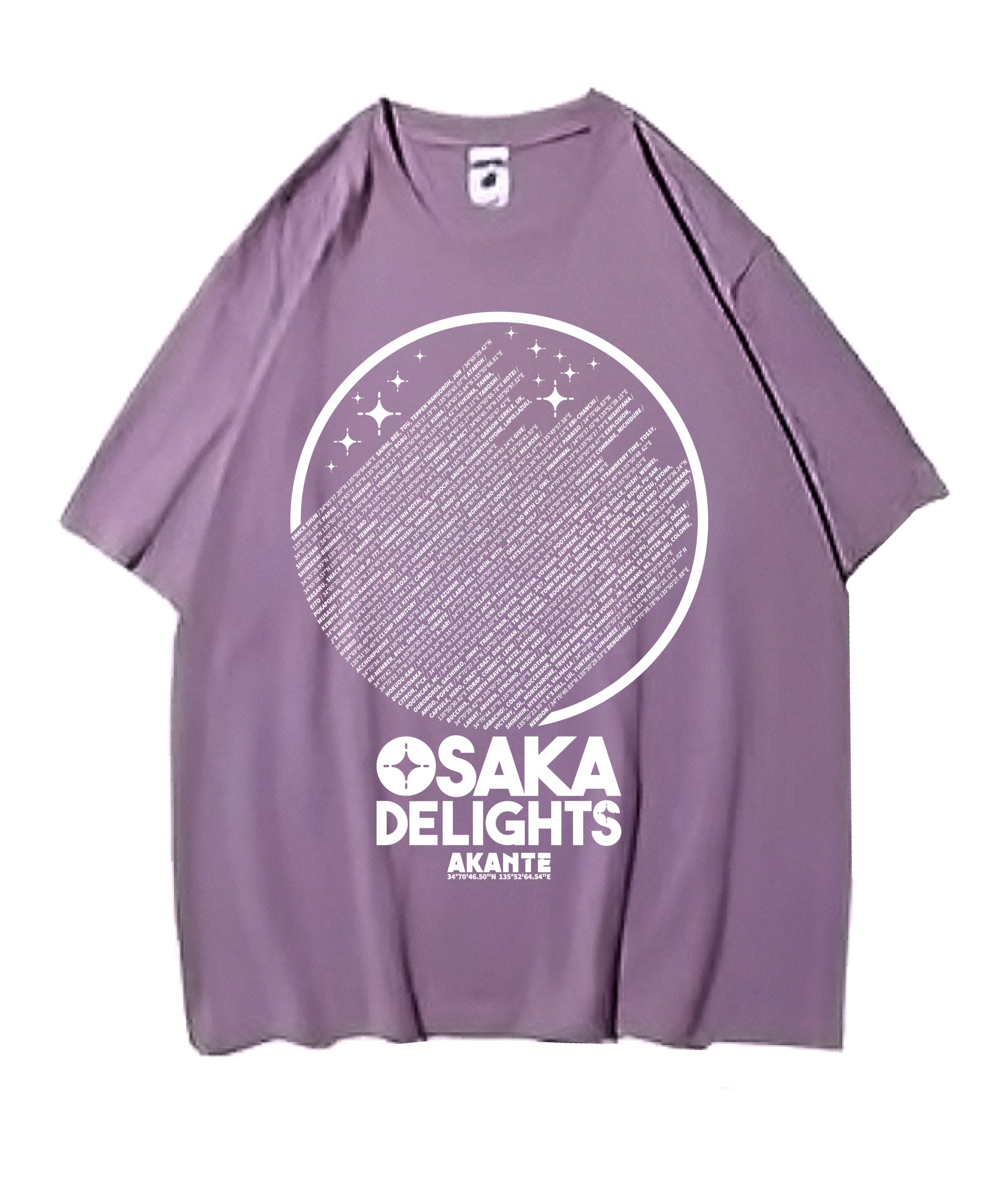 OSAKA DELIGHTS Tシャツ パープルxピンク
