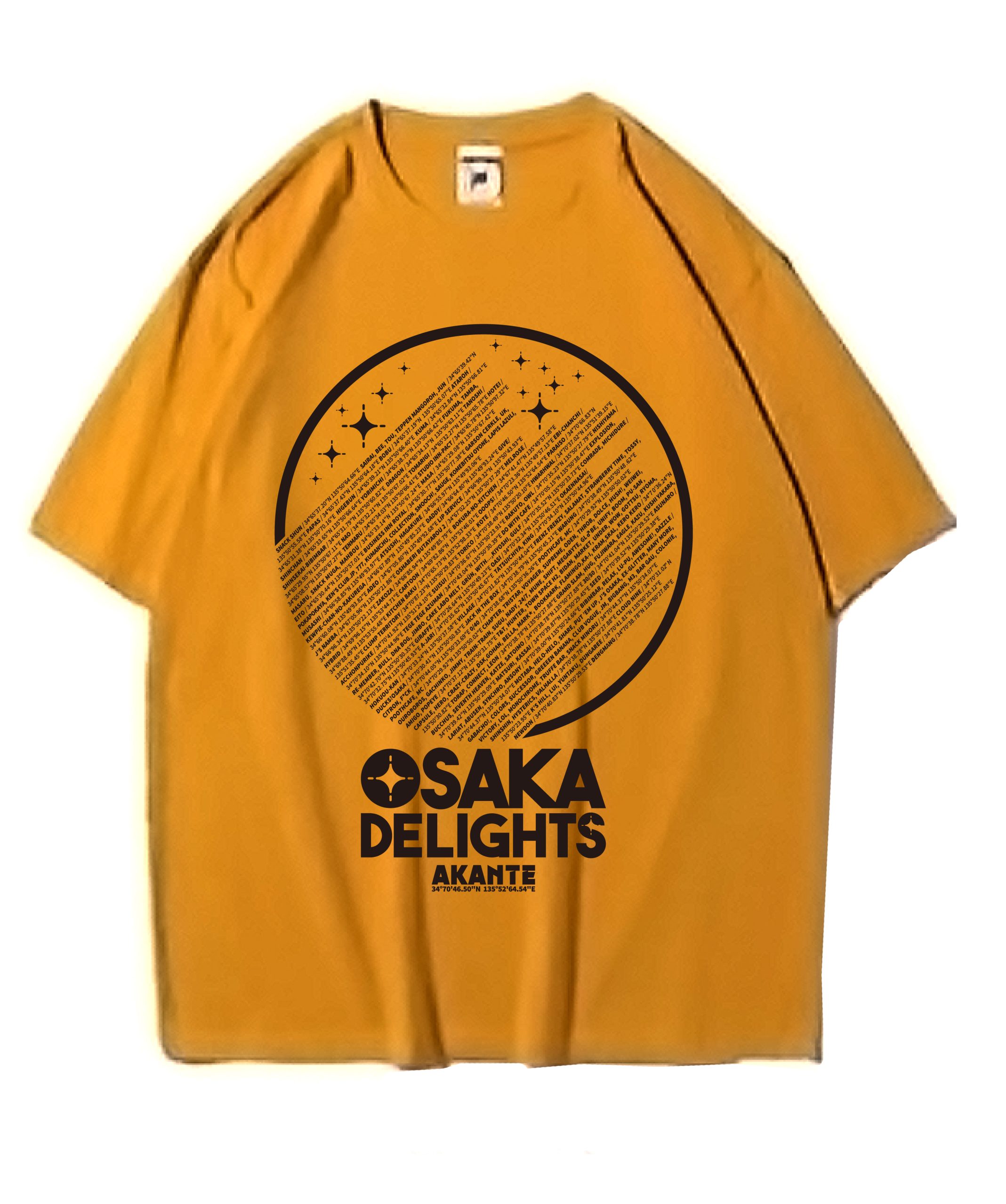 OSAKA DELIGHTS Tシャツ イエローxブラック